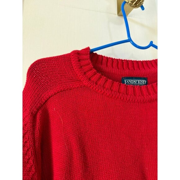 Lands End women’s size large red sweater - Picture 4 of 7